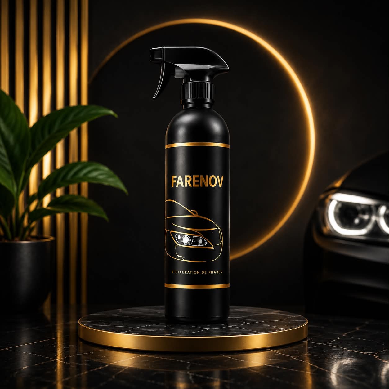 Farenov® — Spray Restaurateur de Phares "Phares Neufs en 30 Secondes"